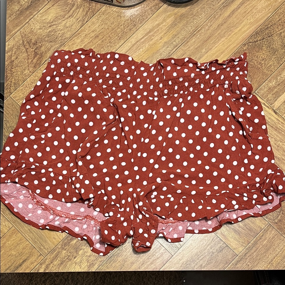 Polka Dot Ruffle Women Shorts